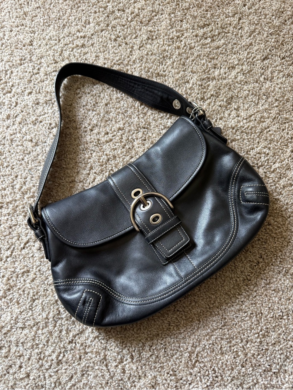 🖤 Vintage Leather Coach Soho Bag with Buckle🖤